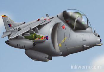 Cartoon Harrier GR9a