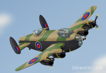 Cartoon Lancaster Bomber