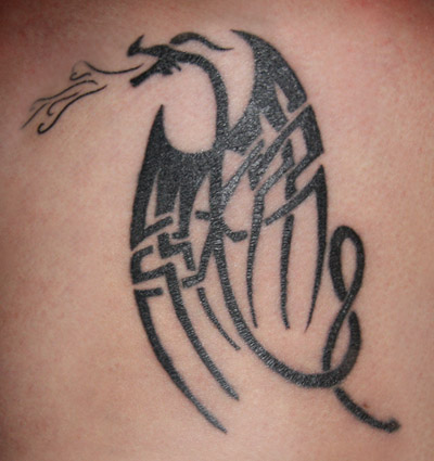 tribal celtic dragon tattoo